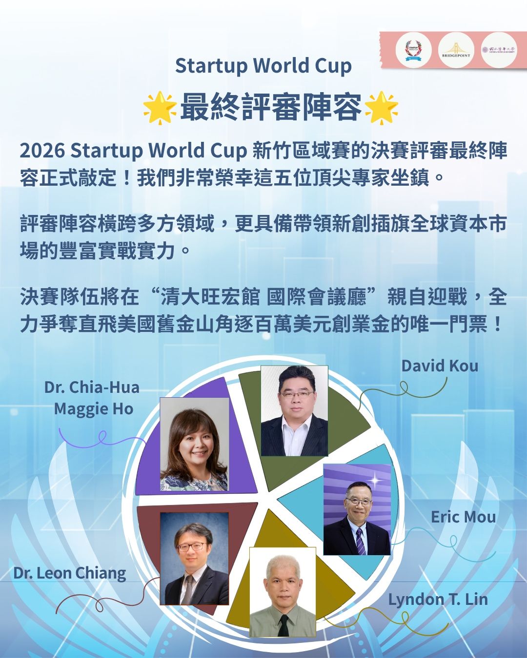 Startup World Cup 2026 新竹區域賽決賽評審陣容